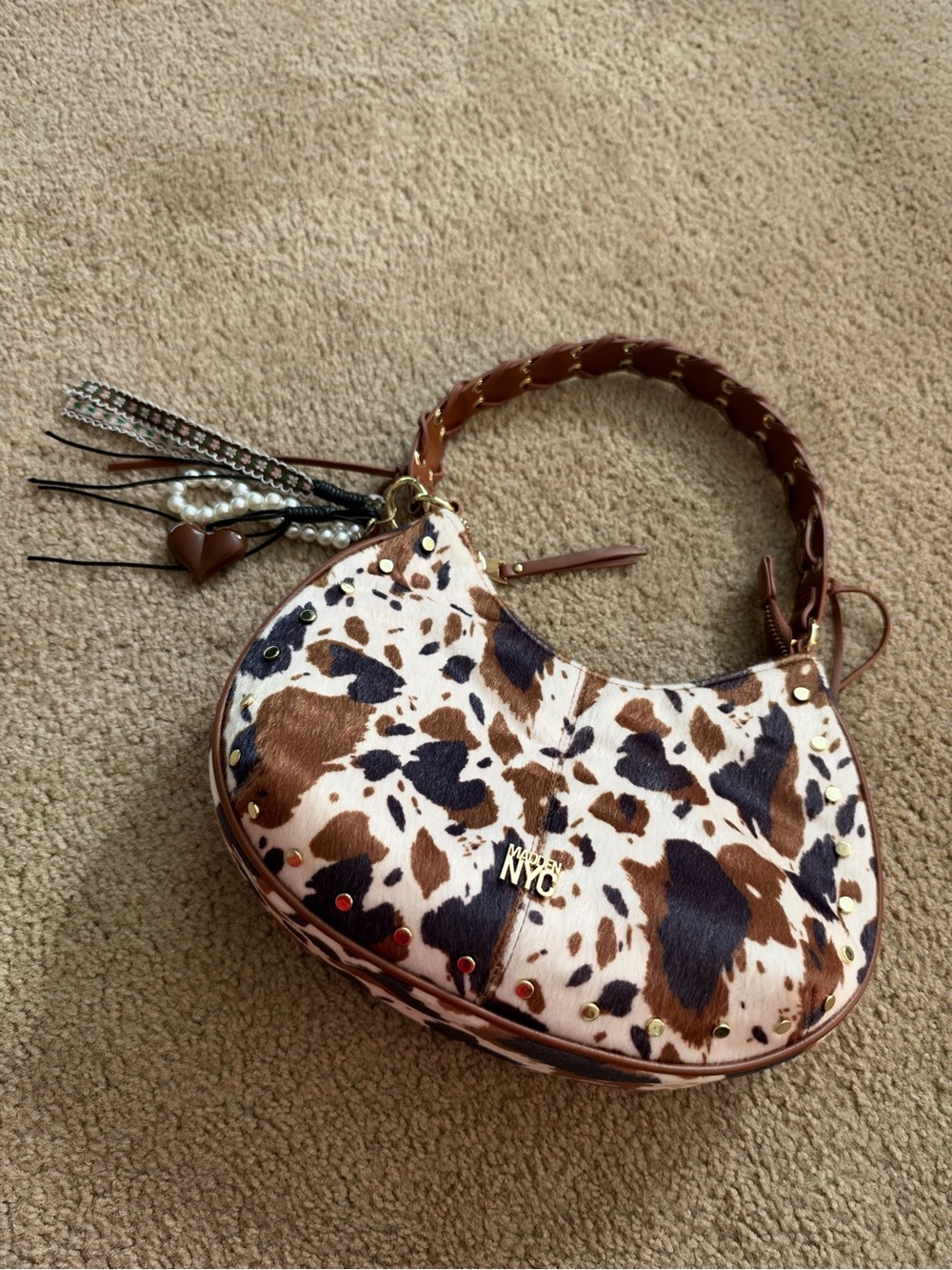 Cow Print Shoulder Bag